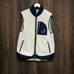 ｇｏ ｓｌｏｗ ｃａｒａｖａｎ ゴースローキャラバン フルジップ ベスト ネイビー×ベージュ ４ Ｍ程度 洋品紳士服/233