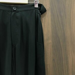 ＹＯＨＪＩ ＹＡＭＡＭＯＴＯ ヨウジ ヤマモト 日本製 １ ワイド パンツ ズボン シースルー レーヨン ブラック 黒 洋品婦人服/208