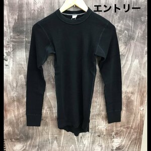 【未使用に近い】 ＥＮＴＲＹ ＳＧ ＴＷ２０１ＣＢＬ ロングスリーブ サーマル Ｔ 長袖 黒 ブラック Ｓ 洋品紳士服/252