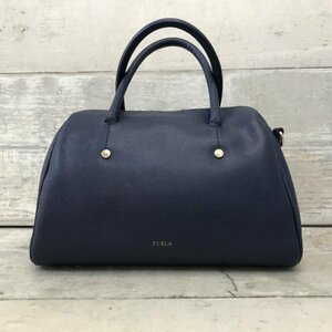 ＦＵＲＬＡ ハンドバッグ フルラ ネイビー系 レザー ボストン レディース 鞄/232