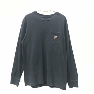 中古 使用感あり ｓｕｐｒｅｍｅ Ｓａｃｒｅｄ Ｈｅａｒｔ シュプリーム 刺繍ポケット長袖Ｔシャツ １７ＡＷ 黒 Ｍ 洋品紳士服/218