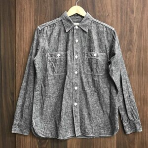 ＷＡＲＥＨＯＵＳＥ ウエアハウス 長袖シャツ ブラックシャンブレーシャツ ｓｉｚｅ３８ 鼠色 トップス 洋品紳士服/266