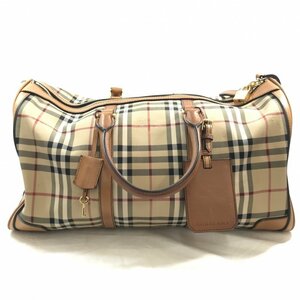 ＢＵＲＢＥＲＲＹ トラベル 旅行 大容量 鞄 ブランド バーバリー ノバチェック ボストンバッグ ブラウン系 鞄/218