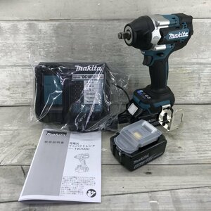 未使用 Ｍａｋｉｔａ 充電式インパクトレンチ １８Ｖ マキタ ブルー ＴＷ７００ＤＲＧＸ バッテリ２個付き 電動工具/232