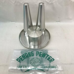 美品 ＰＥＮＡＮＧ ＰＥＷＴＥＲ 調味料入れセット ペナンピューター ステンレス製 食器 インテリア ギフト/255