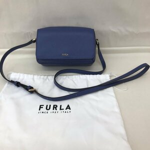 ＦＵＲＬＡ ミニ ショルダーバッグ ブルー系 ロゴ フルラ レザー スモール ポシェット 鞄 レディース 鞄/255