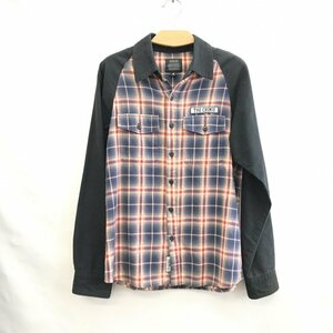 中古 ＣＲＩＭＩＥ ボタン シャツ 日本製 トップス クライミー シャツ チェック Ｍ 長袖 メンズ 綿 １００％ 洋品紳士服/218