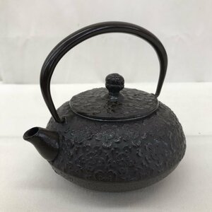 鉄瓶 急須 鉄器 茶道具 茶器 鉄製 黒 桜模様 花模様 テツビン キュウス 煎茶道具 金属工芸 工芸品 蓋裏汚れ ギフト/255