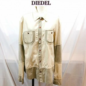 ＤＩＥＳＥＬ ボタンダウンシャツ 秋冬 革 イタリア製 ディーゼル 長袖シャツ ベージュ 紳士 メンズ 洋品紳士服/269