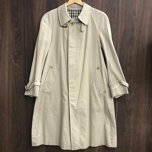 Ａｑｕａｓｃｕｔｕｍ アクアスキュータム 英国製 ステンカラー コート チェック ライトベージュ イングランド 洋品紳士服/266