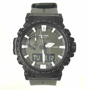 CASIO Casio радиоволны наручные часы PRW-61Y PROTREK привод : солнечные радиоволны чёрный × зеленый часы /266