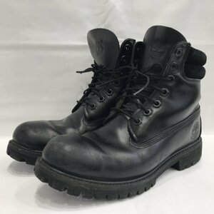 Ｔｉｍｂｅｒｌａｎｄ ティンバーランド Ａ１４ＪＴ ２５．５ レースアップ ブーツ ６インチ ダブルカラー ブーツ 黒 靴/248