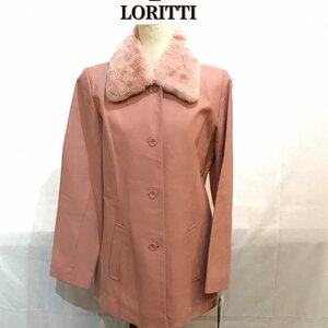 未使用 ＬＯＲＩＴＴＩ ピンク 豚革 膝丈 サイズ１１ ロリッティ レザーコート ジャケット ピッグスキン レッキス 洋品婦人服/269