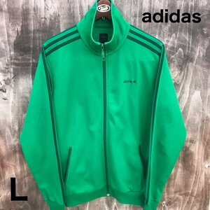 ａｄｉｄａｓ アディダス ７０５６３２ トラック ジャケット ジャージ 緑 グリーン Ｌ 洋品紳士服/246