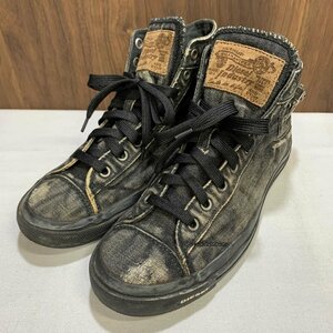 ＤＩＥＳＥＬ ファッション ＵＳＥＤ 状態考慮 中古 デニム ディーゼル スニーカー 黒 メンズ ブラック ＢＬＡＣＫ 靴/247