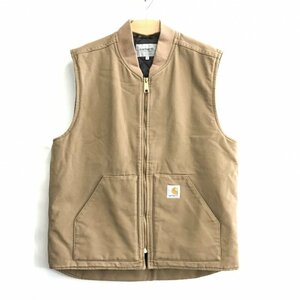 ｃａｒｈａｒｔｔ ＸＬ 古着 ベージュ キルトライニング カーハート メンズ ダッグベスト ストリート アウトドア Y：婦人服/218