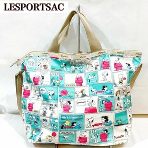 ＬＥＳＰＯＲＴＳＡＣ ＳＮＯＯＰＹ ショルダ―バッグ 日本限定 ７０周年 コラボ レスポートサック スヌーピー 鞄/269