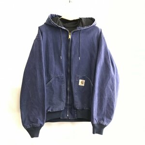 Ｃａｒｈａｒｔｔ デニム ジャケット ワーク ストリート カーハート ２ＸＬ ネイビー フード ジップアップ パーカー 洋品紳士服/218