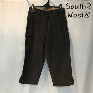 中古 Ｓｏｕｔｈ２ Ｗｅｓｔ８ ネペンテス メンズ コーデュロイ クロップド パンツ 七分丈 ブラウン Ｓ 洋品紳士服/252