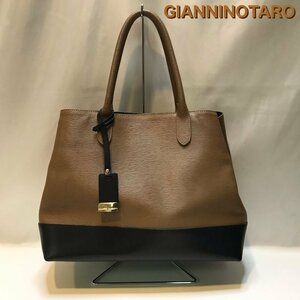 中古 ＧＩＡＮＮＩ ＮＯＴＡＲＯ ジャンニノターロ レディース トートバッグ ハンドバッグ バイカラー ブラウン 鞄/252