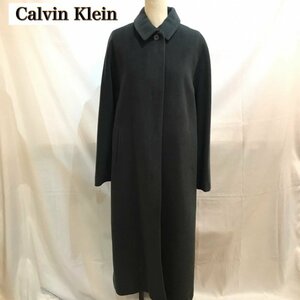 Ｃａｌｖｉｎ Ｋｌｅｉｎ アンゴラコート グレー キュプラ カルバンクライン モーダ ロング コート サイズ１１ 洋品婦人服/269