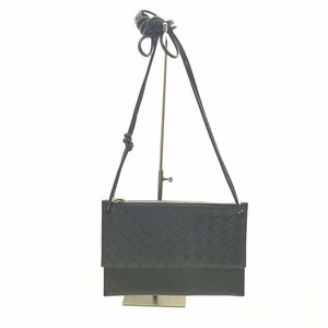 美品 ＢＯＴＴＥＧＡ ＶＥＮＥＴＡ メンズ 財布 本革 黒 ボッテガ ヴェネタ ショルダー バッグ サコッシュ 鞄 中古 鞄/218