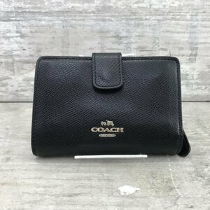 ＣＯＡＣＨ 二つ折り財布 コーチ ブラック レザー レディース 鞄/232