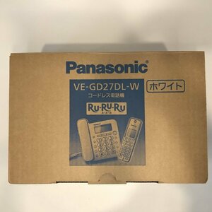 未使用 Ｐａｎａｓｏｎｉｃ コードレス電話機 子機一台付き パナソニック ＶＥ－ＧＤ２７ＤＬ 固定電話 ホワイト 電化製品/252