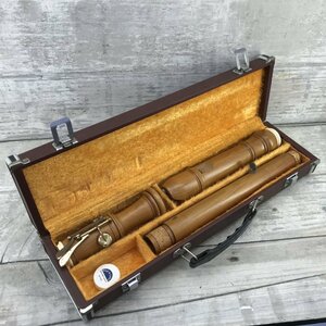  junk USED ZEN-ON wooden recorder condition consideration case attaching music collection hobby musical instruments /232
