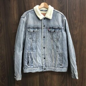 美品 ＬＥＶＩ’Ｓ リーバイス 裏ボアデニムジャケット メンズＬサイズ インディゴ ブルー Ｇジャン ユニセックス 洋品紳士服/266