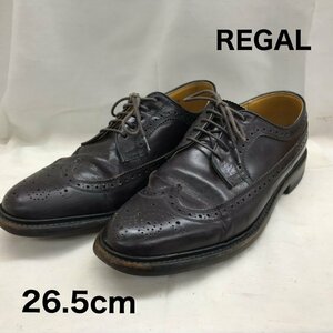 ＲＥＧＡＬ リーガル ２５８９ レザー 革 ウイングチップ 茶 ブラウン ２６．５ フォーマル シューズ 靴/246