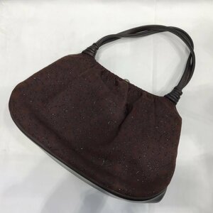 中古 印傳屋 印伝 ハンドバッグ ワインレッド系 がま口 レディース ＩＮＤＥＮＹＡ インデンヤ 革製品 レザー 鞄/248