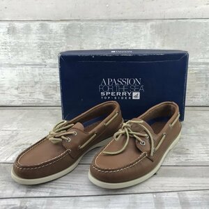 ＳＰＥＲＲＹ ＴＯＰ ＳＩＤＥＲ レザー デッキシューズ トップサイダー ２５ｃｍ タン マリン メンズ 靴/232