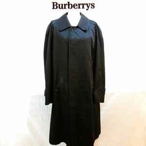 Ｂｕｒｂｅｒｒｙｓ ステンカラーコート 紺 ノバチェック バーバリーズロンドン イングランド製 ネイビー メンズ 洋品紳士服/269