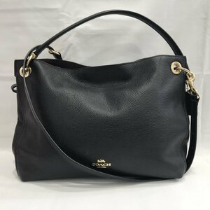 劣化有 ＣＯＡＣＨ コーチ クラークソン ホーボー ２ＷＡＹ ショルダーバッグ ハンドバッグ ブラック ２４９４７ 中古品 鞄/248