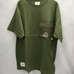 ＷＴＡＰＳ ２２１ＡＴＤＴ－ＣＳＭ１１ ＯＬＩＶＥ ＤＲＡＢ 未使用品 ダブルタップス Ｔシャツ カーキー サイズ Ｌ 洋品紳士服/241