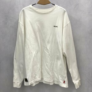 ＷＴＡＰＳ １７１ＡＴＤＴ－ＣＳＭ０６ ＬＡＲＧＥ ホワイト ダブルタップス バックプリント ロゴ 長袖 Ｔシャツ 洋品紳士服/241