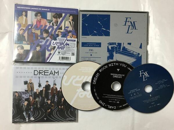 送料込み　SEVENTEEN　セブチ　CD　3個セット　☆ひとりじゃない☆　初回B　＆　☆DREAM☆　初回A　＆　☆FML　韓国盤　現状品　K-POP