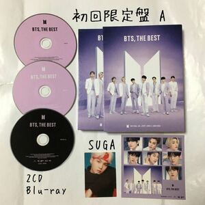 送料込み　BTS　2CD+Blu-ray　トレカ　SUGA　1枚　ベストアルバム　☆BTS, THE BEST☆　23曲　初回限定盤 A　防弾少年団　バンタン　K-POP