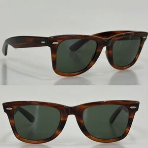 90s vintage B&L Ray-Ban レイバン★ウェイファーラー 5022 モックトータス★ビンテージ 廃盤品 ボシュロム USA FE