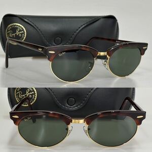  прекрасный товар!!90s B&L RayBan Clubmaster овальный mokto-tasG-15 линзы * Vintage снят с производства товар USAboshu ром /ray-ban American Casual 