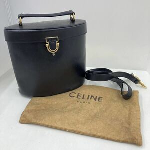 4155 セリーヌ　CELINE 金具　バニティ　2way ショルダーバッグ ショルダー　ミニ　ミニハンドバッグ　ハンドバッグ 黒