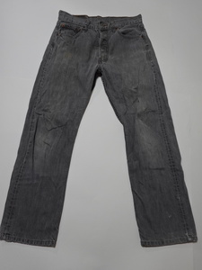 * Levi's LEVIS черный Denim 501 W30 кнопка fly *0526*