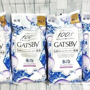 新品未使用　GATSBY　氷冷せっけんの香り　42枚×4袋　ボディーシート