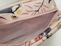 新品 未使用 キャスキッドソン マジカルメモリーズ クラシックボックス コスメティックバッグCathKidston 化粧ポーチ ピンク 鶴 鳥 送料無 _画像4