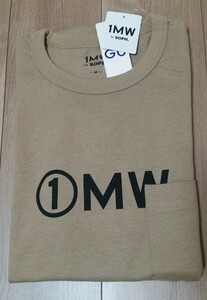 メンズ Mサイズ 新品 1MW by SOPH. ビッグT GU ジーユー ソフ 5分袖 カラー表記カーキ(ベージュ) 綿100% Tシャツ ロゴT メンズ 送料無料