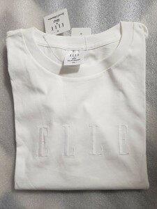 XXLサイズ ELLE Tシャツ ホワイト 新品 ジーユー GU グラフィックT 半袖 完売品 綿100% ロゴ刺繍 ロゴTシャツ 白 大きいサイズ 送料無料