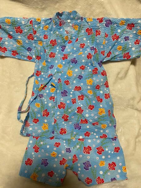 キッズ 甚平 110 金魚柄