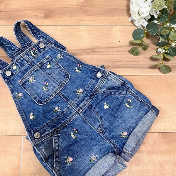 Baby GAP サロペット　花柄　デニム