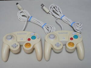 ★GC　ゲームキューブ コントローラー ホワイト 2個セット　ジャンク扱い　白 シロ White GameCube